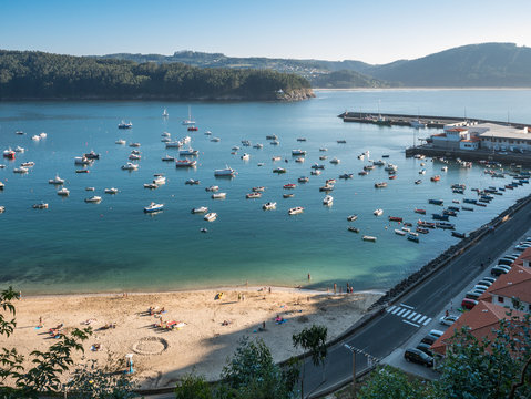 View over the Port of Cedeira, Rias Altas, La Coruna, Galicia, Spain