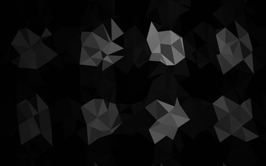 Dark Silver, Gray vector low poly cover. Brand new colorful illustration in with gradient. Template for your brand book.