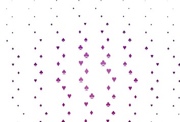 Light Purple vector pattern with symbol of cards.