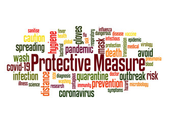 Protective measure word cloud concept 2