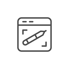 Graphic tablet line outline icon