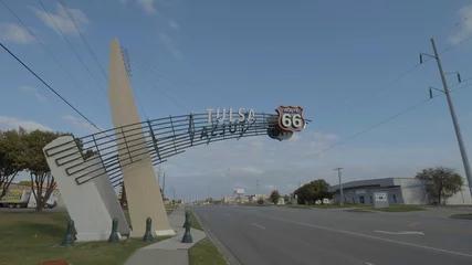  The famous Route 66 Gate in Tulsa Oklahoma - USA 2017 © 4kclips