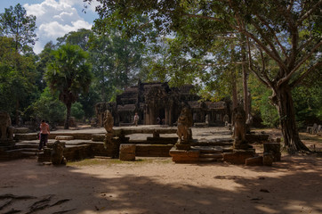 Fototapeta na wymiar Banteay Kdei Temple, Angkor archeological park, Siam Reap, Cambodia