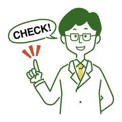 白衣　男性　チェック