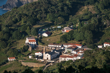 Fototapeta na wymiar Aerial view over San Andrés de Teixido, Rías Altas, Galicia, Spain