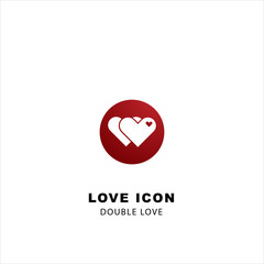 beauty simple love icon vector