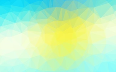 Fototapeta premium Light Blue, Yellow vector triangle mosaic cover. Colorful illustration in Origami style with gradient. Triangular pattern for your business design.