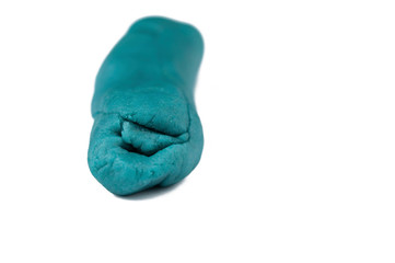 Plasticine isolated on white background.Copy space