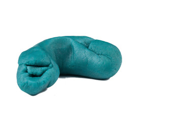 Plasticine isolated on white background.Copy space