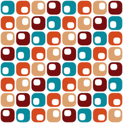 Midcentury geometric retro design. Timeless seamless pattern.