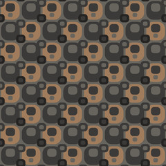 Midcentury geometric retro design. Timeless seamless pattern.