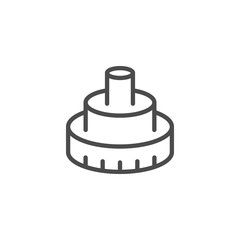 Optical fiber line outline icon