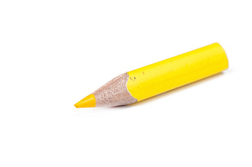 Colour pencils isolated on white background.Copy space