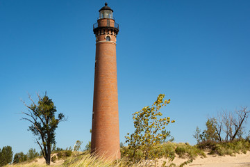 Little Sable lighthouse on the shore of lake Michigan.  Michigan, USA