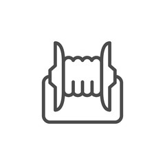 Obraz premium Cable reel line outline icon