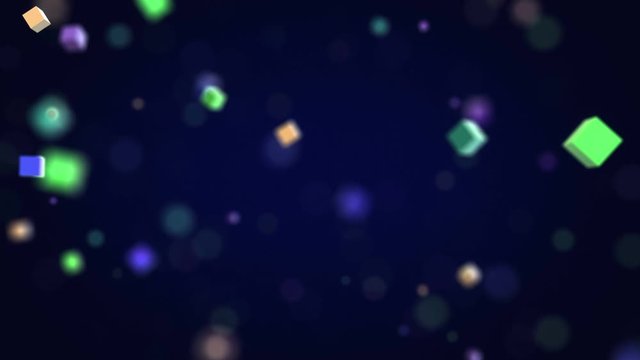 Colorful boxes Explosion background in 4K