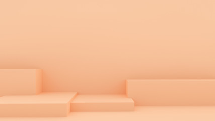 3d rendering illustration of background abstract pedestal board, cylinder art display mockup for...