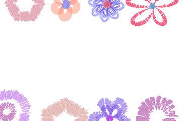 Vector abstract floral frame in pastel colors, blank for postcard, scrapbook, banner background.