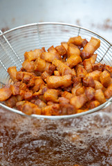 thai food Fried pork cooking