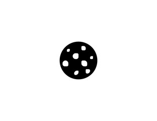 Cookie vector flat icon. Isolated cookie emoji illustration