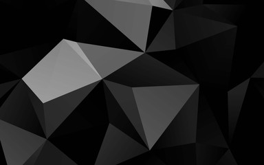 Dark Silver, Gray vector low poly cover. Shining illustration, which consist of triangles. Triangular pattern for your business design.