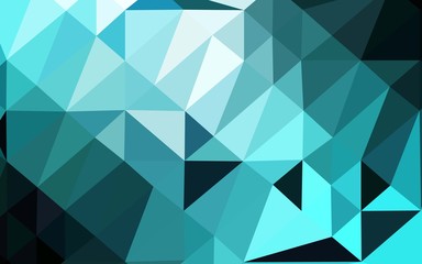 Light BLUE vector low poly cover. Modern geometrical abstract illustration with gradient. New texture for your design.