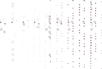 Light Red vector template with ice snowflakes.