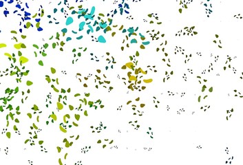 Light Blue, Yellow vector backdrop with abstract shapes.