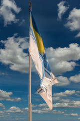 Naval flag of Ukraine closeup