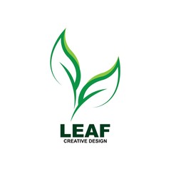 green leaf ecology nature vector icon
