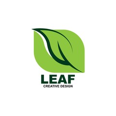 green leaf ecology nature vector icon
