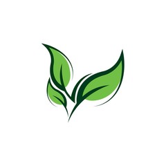 green leaf ecology nature vector icon
