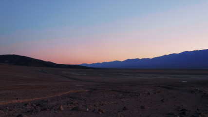 Fototapeta na wymiar Death valley National Park after sunset - beautiful view in the evening - USA 2017