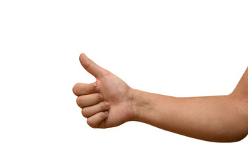 Pain in the thumb, work or sports injury. Healthcare and medical concept.