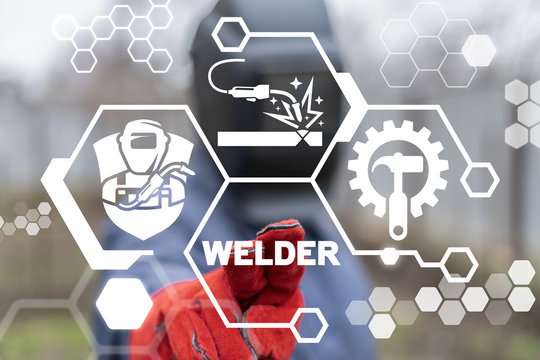 Welder Company Concept. Welding Safety Work.