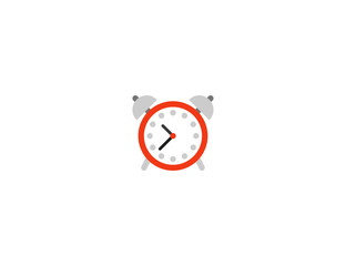 Alarm clock vector flat icon. Isolated alarm clock emoji illustration 