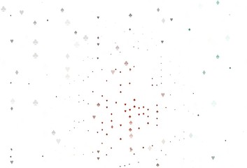 Light Red vector background with cards signs.