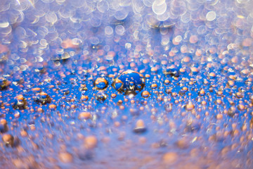 Water drops on a colored background