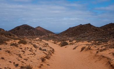 Lobos Island, Spain - october 2019. Isla De Lobos Lobos Island a largely unhabited volcanic island off the coast of Corralejo, Fuerteventura