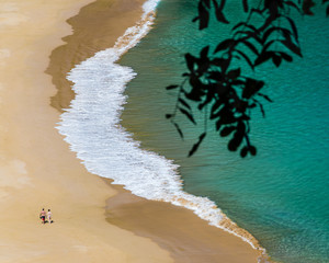 walking at the beach