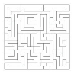 Abstract maze labyrinth with entry and exit	