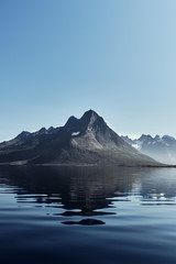 Reflection of mountain in tasermiut fjord © Nikolaj