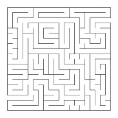 Abstract maze labyrinth with entry and exit	