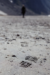 footprint in the sand