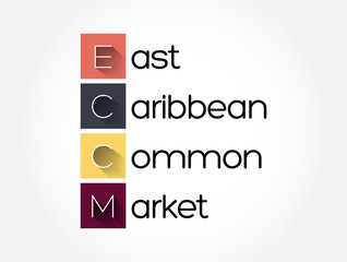 ECCM - East Caribbean Common Market acronym, business concept background