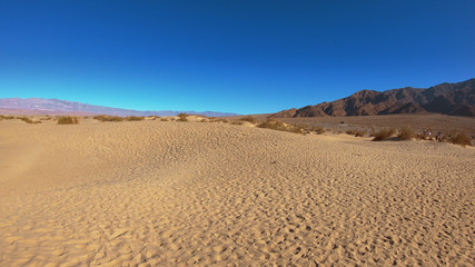 Fototapeta na wymiar The desert of Death Valley - Mesquite Sand Dunes - USA 2017