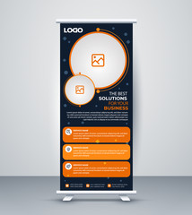 Roll Up Business Banner Vector Design