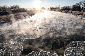 wet fog in the morning