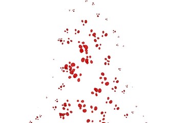 Light Red vector pattern with curved circles.