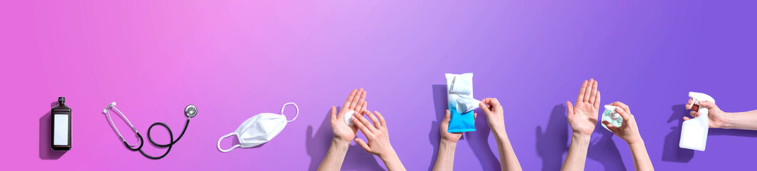 Prevent virus and germs - healthcare and hygiene concept